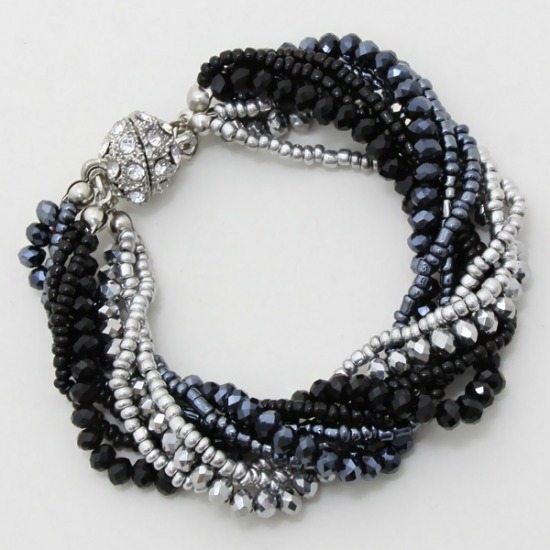 Twisted Crystal Magnetic Bracelet 