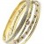 FOUR LAYERED GOLD TONE BANGLED W/ VARIOUS PATTERNS AND ACCENTS BRACELET | f_BG634-G.jpg