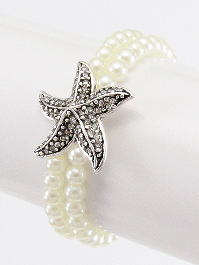 FASHION PEARL STARFISH STRETCH BRACELET  | f_JB4534-ASCRPR_1.jpg