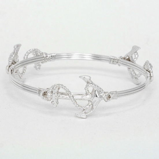 Flexi-Wire Anchor Bangle Bracelet