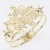 Gold Tone Starfish w/Pearl Hinge Style Bracelet | f_JB4649-GPR.jpg