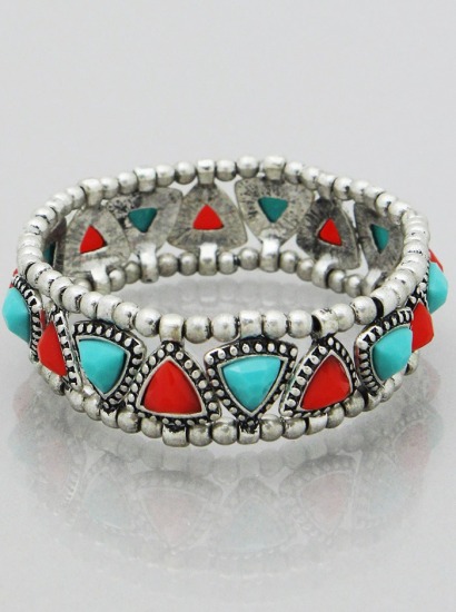 Triangle Bead Statement Bracelet