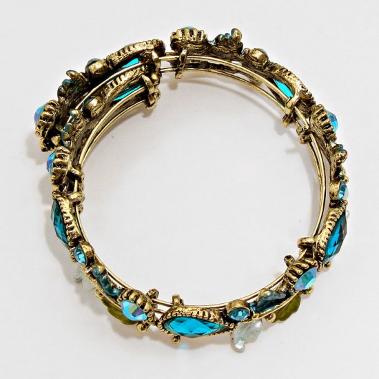 Crystal Accented Floral Cuff Bracelet | EVB381-AG-BL-38H-214D-CUFF-275181-300-0.2-1.jpg