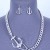SILVER TONE, LINK NECKLACE SET W/ ANCHOR PENDANT AND EARRINGS | f_JS6438-S.jpg