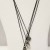 Brighton Brazilian Triple Silver Dangling Hearts Black Leather Cord Necklace  | heart1.jpg